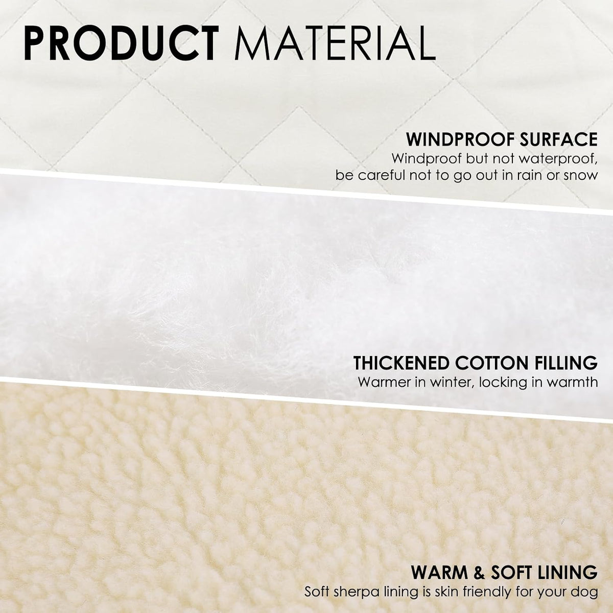 Dog Winter Coats for Small Dogs Puppies - Solid White / Small - image 3