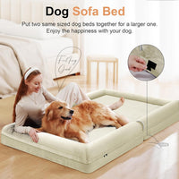 Orthopedic Dog Bed for Large Dogs - Beige / 40.0"L x 32.0"W x 6.5"Th - image 3