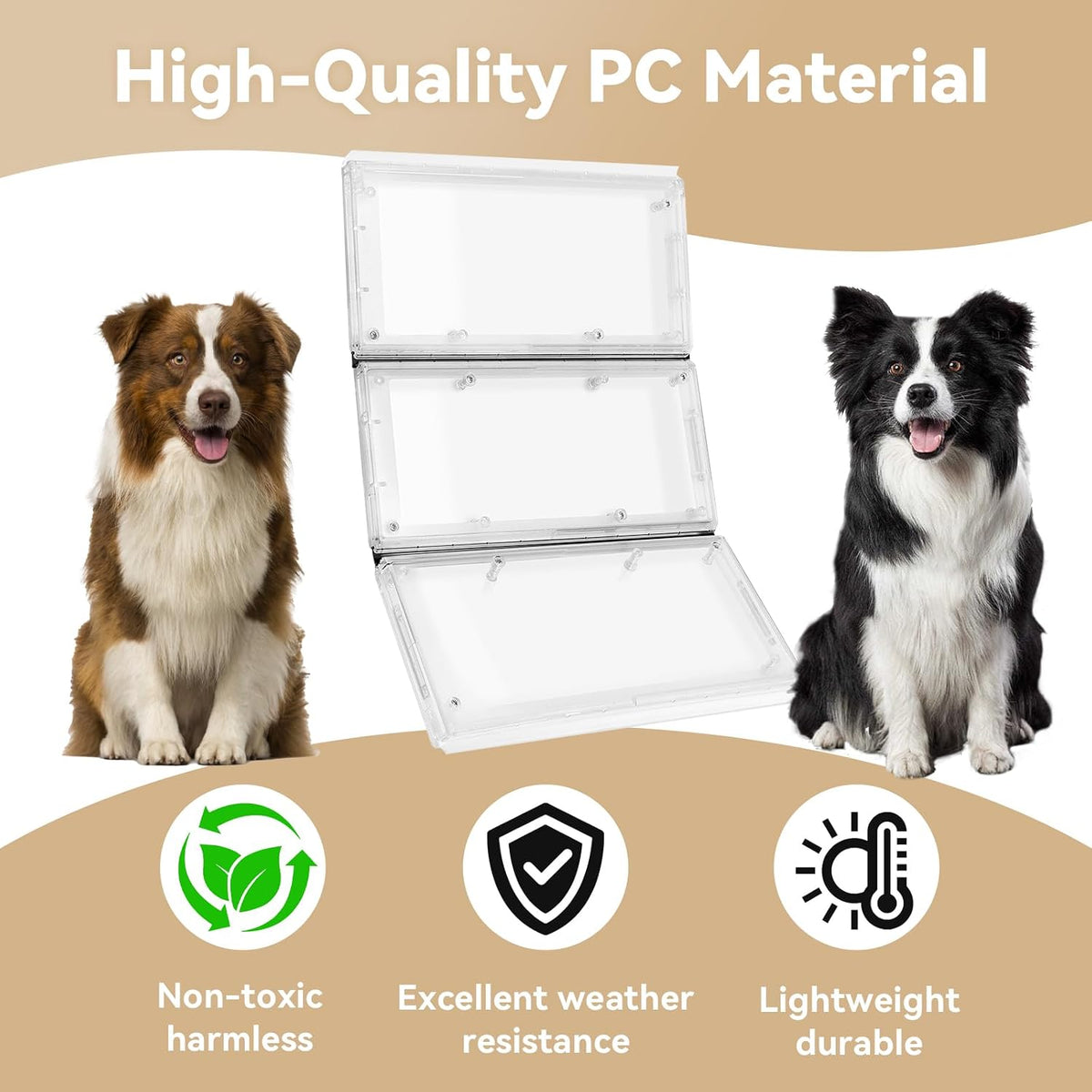 3-Panel Airseal Pet Door Replacement Flap - image 4