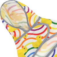 Dog Raincoat, Waterproof Dog Rain Jacket with Hood - Rainbow Ducks / Large - image 4