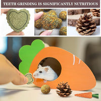 Hamster Toys Set,Guinea Pig Toys Small Animal Chewing Toy and Rat Cage Accessories, 16 Different,Hamster Small Animal Hideout ,Chinchillas, Gerbils, Rats, Rodents Teeth Care,Natural Molar Tools