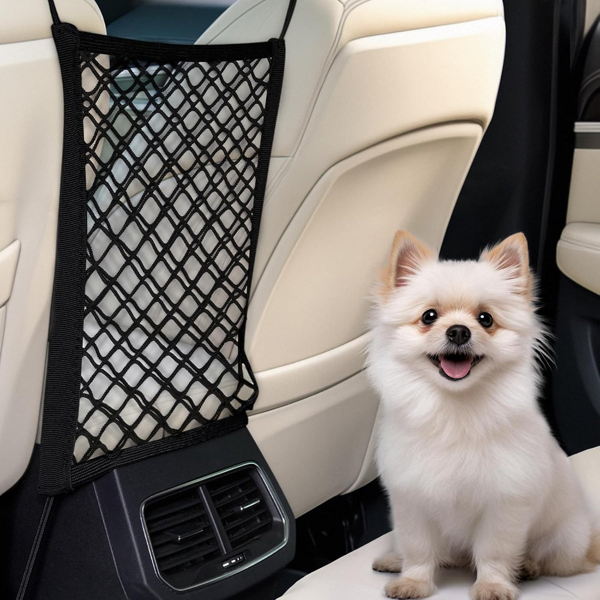 rabbitgoo Dog Car Net Barrier for SUVs, Car Divider - 11.7" x 11.7"