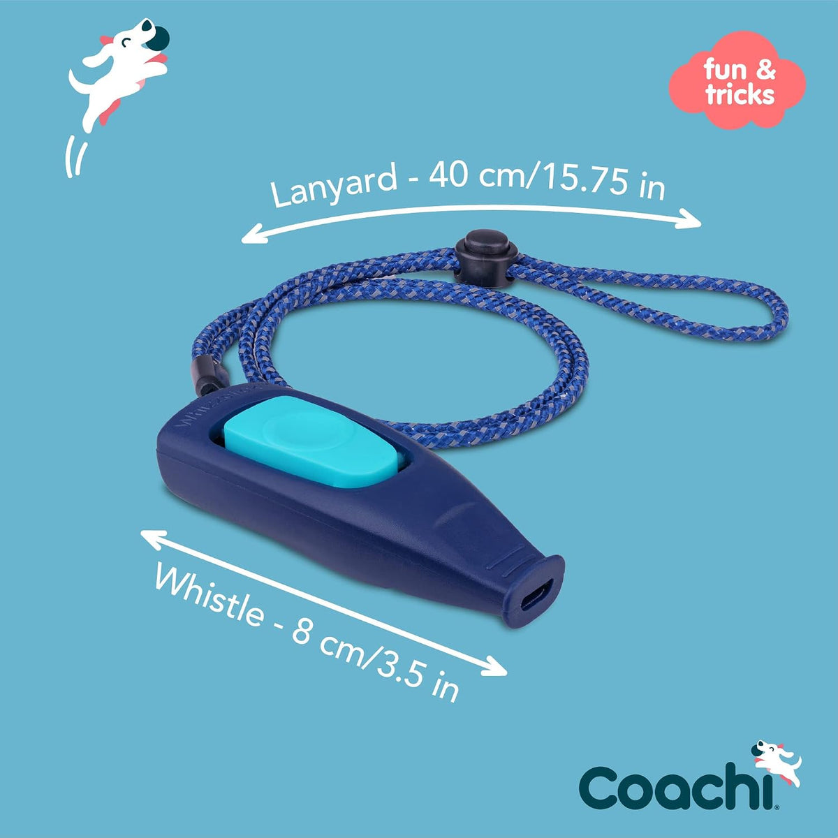 Company of Animals Coachi Whizzclick, Light Blue/Navy Button - Navy - image 4