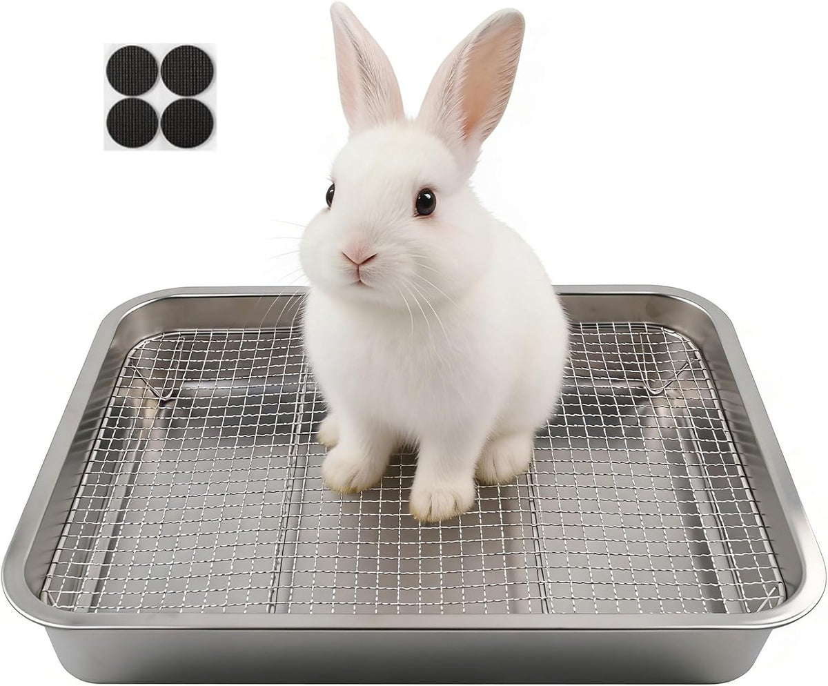 Large Rabbit Litter Box for Cage - 【Stainless Steel】