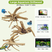 Natural Driftwood for Aquarium - Spiderwood（7-11 inch pack of 3） - image 4