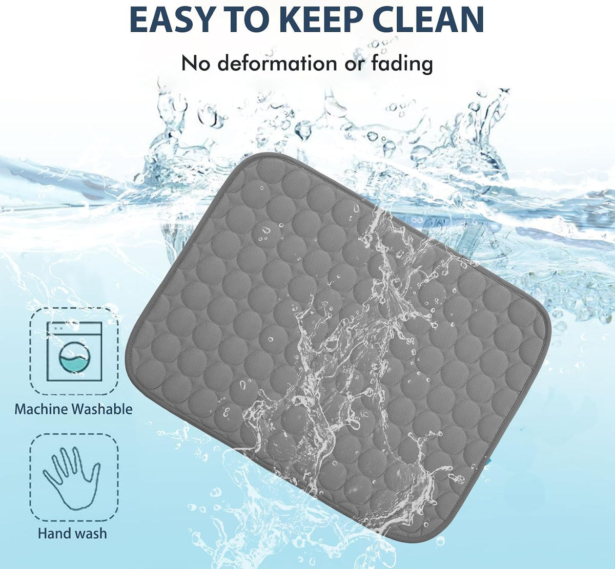 MICROCOSMOS Summer Cooling Mat & Sleeping Pad - 36" x 24" / Dark Grey - image 4