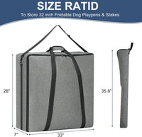 24" Dog Fence Storage Bag for Camping & RV Trips Comfortable Carry – Essentials for Dogs - Grey / 33"×7"×28" - image 2