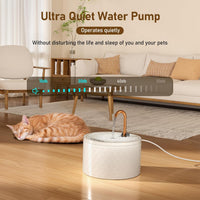 DOOOB Ceramic Cat Water Fountain - Firework Embossed Ceramic Cat Fountain - image 3