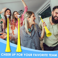 Stadium Horn Vuvuzelas Soccer Noisemakers Collapsible Blow Trumpet - Yellow - image 3