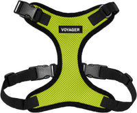 Voyager Step-in Lock Dog Harness, Pink - Harness (Lime Green/Black Trim) / L (Chest: 20 - 25")