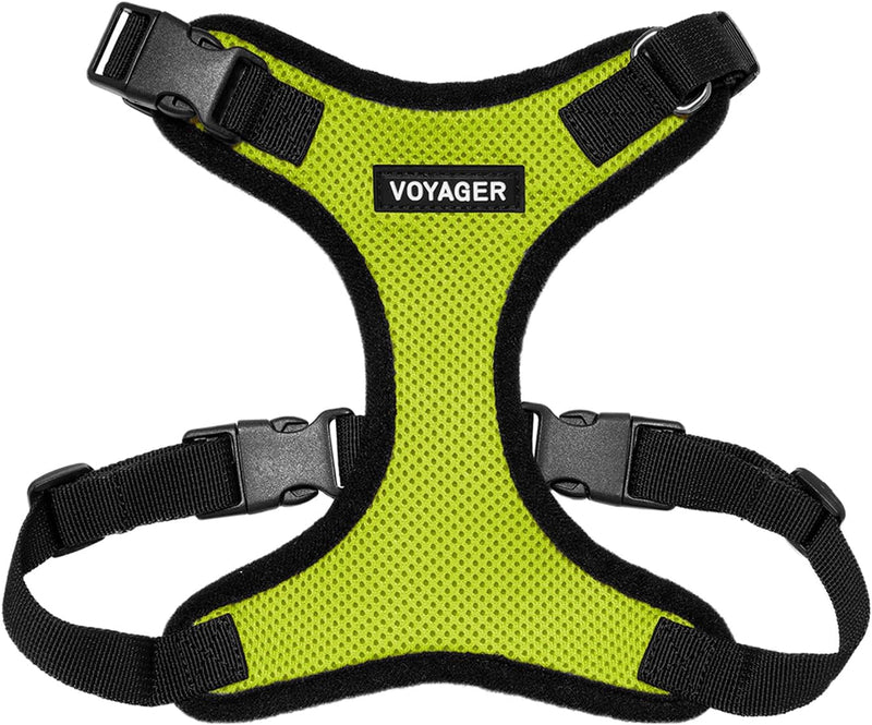 Voyager Step-in Lock Dog Harness, Pink - Harness (Lime Green/Black Trim) / L (Chest: 20 - 25")