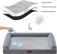 BFPETHOME Washable Dog Beds for Extra Large Dogs, Orthopedic Dog Bed Extra Large, Big Dogs Couch with Removable Washable Cover, Waterproof Lining and Nonskid Bottom, Egg-Crate Foam Pet Sofa