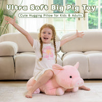 BENINY 31 Inch Giant Bunny Stuffed Animal - Pig 30in - image 3