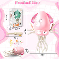 Pbooo Crawling Crab Baby Toy - Light Pink Octopus - image 2