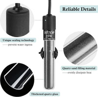 HITOP Mini Submersible Aquarium Heater 50W Digital Heater for Fish - (1-6 Gal)25W - image 4
