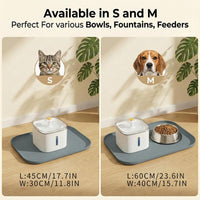 Non-Slip Silicone Dog Food Mat for Food and Water - 45 x 30 cm / Grey - image 3