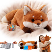 Mewaii Weighted Stuffed Animals Cow Plush, Heatable Coolable - Red