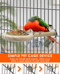 KATUMO Bird Perch Bird Feeding Cup Parrot Wood Perch Stand Toy Bird - L Perch - image 3