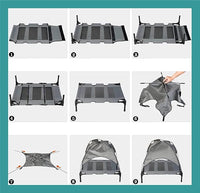 Outdoor XLarge Elevated Dog Bed with Canopy- Durable Oxford Fabric Chew Proof Waterproof Raised Portable Camping Dog Beds Cots with Removable Cover Shade