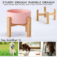 28 OZ Rust Red Elevated/Raised Ceramic Dog Bowl for Small and Medium - Pink / 7.6 Cups -Large - image 4