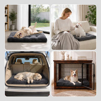 KSIIA Washable Dog Crate Bed Kennel Mat for Large Dogs - Gray / 41.0"L x 27.0"W x 3.5"Th - image 2