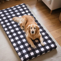 Dog Bed Covers Replacement Washable Elastic Edged 36" x 27" x 6" – Essentials for Dogs - Black Lattice / 52.0"L x 28.0"W x 5.0"Th - image 2