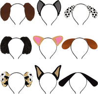 9 handmade felt dog ear headbands in assorted colors