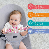 iGRATENS wooden baby bouncer toy bar with black and white pendants - view 11