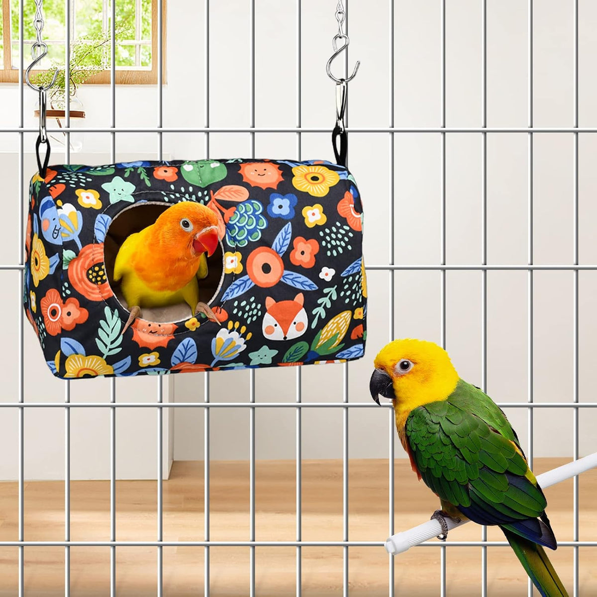 Bird Warm Bed Sleeping Nest House Snuggle Hanging Hut Hammock - S - image 3