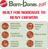SPOT Bam-Bones Plus T-Bone Dog Chew - Beef / Small - image 3