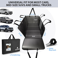 Dog Car Seat Cover for Back Seat, Hard Bottom - L - For Cars/ Mid-Size SUV/ Small Truck / All Black - image 4