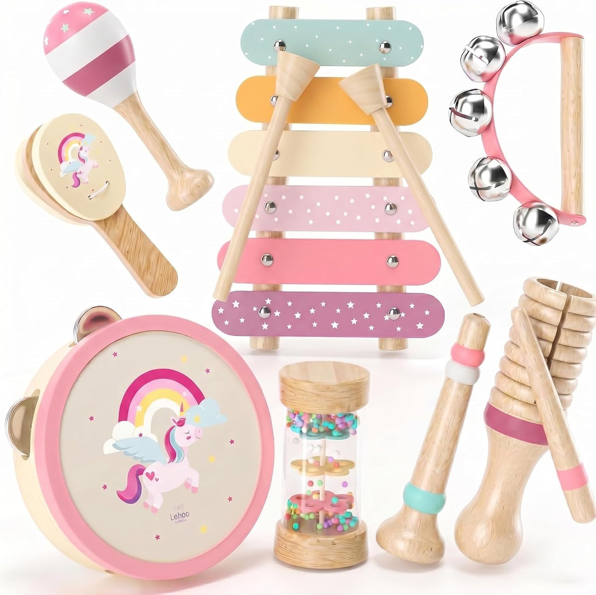 Lehoo Castle Unicorn Baby Musical Instruments Set for Toddler Girls - Unicorn