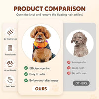 Zen Brush for Cats, Zenbrush Cat Comb, Self Cleaning Pet Comb Grooming Brush, Catdogcomb Pet Grooming for Massaging and Cleaning Shedding Hair (2Yellow)