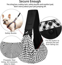 Dog and Cat Sling Carrier, Hands Free Reversible Pet Papoose Bag - Black Senior - image 2