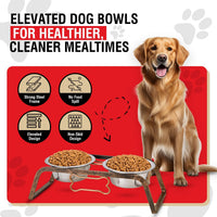 Loving Pets Elevated Dog Bowls - Aged Copper / 2 Quarts - image 2