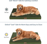 Outdoor Waterproof Orthopedic Dog Bed for Large Dogs – Essentials for Dogs - Olive Green / 44.0"L x 32.0"W x 3.5"Th - image 2