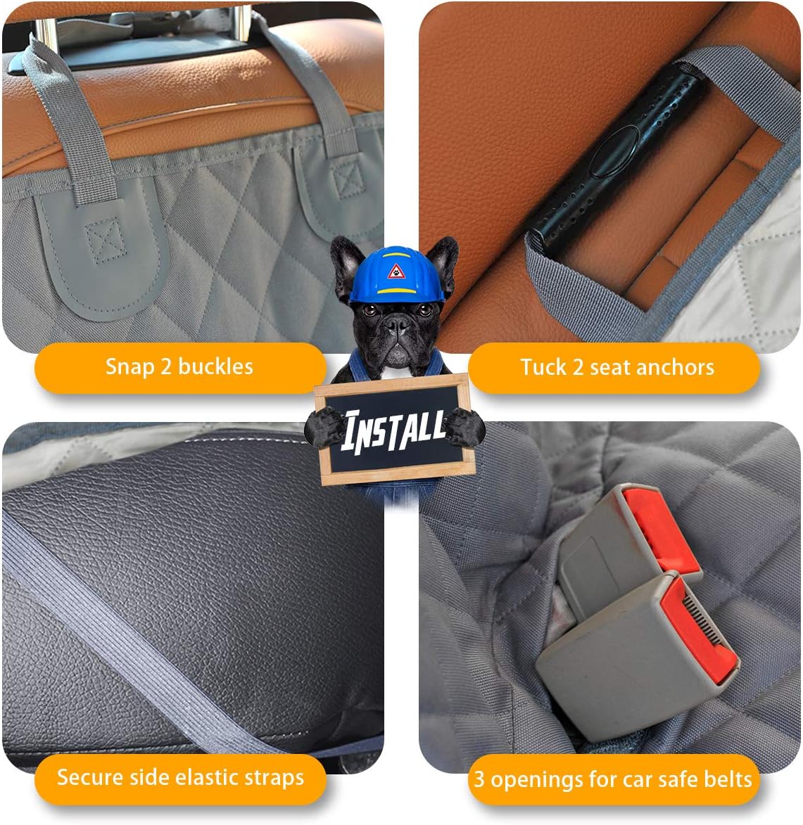 Honest Dog Car Seat Covers - Gray / Standard - image 4