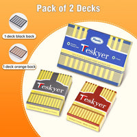 Teskyer Waterproof Plastic Playing Cards, 2 Decks, Large Index – Fun for Kids & Family - 2 Pack (Large Index) - image 2