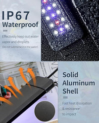 Pawfly 6 W Extendable Aquarium LED Light for 6 to10 Inch Fish Tank with Full Spectrum Brilliant White Blue Red Lights with Daytime & Night Modes and Adjustable Brightness