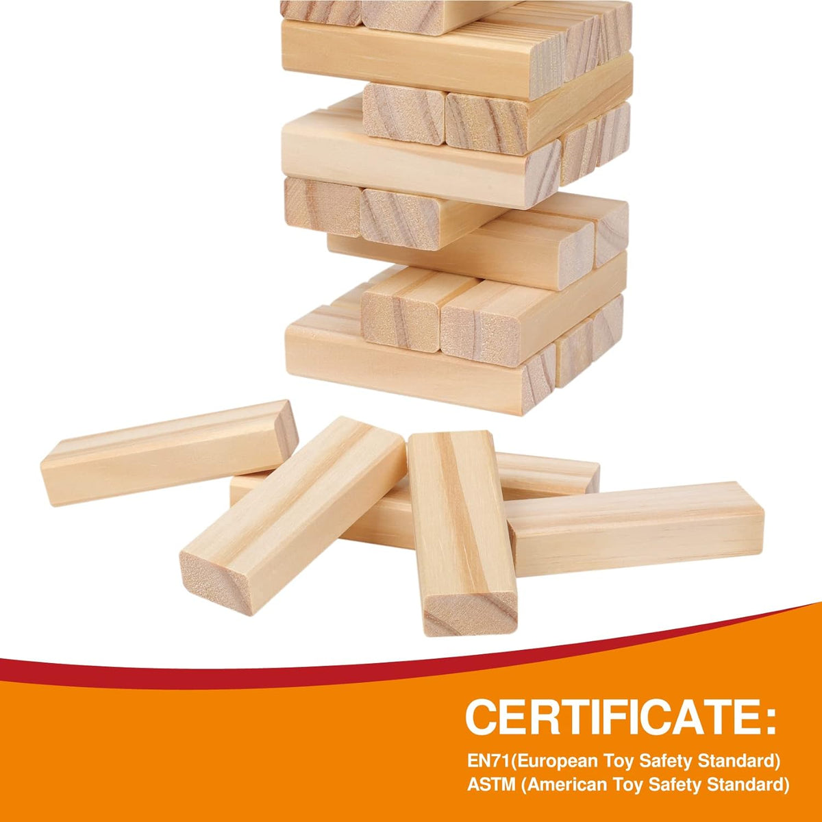 GOTHINK Tumble Tower Game for Kids and Adults - Classical - Color Box - image 4