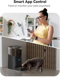 WOPET 6L Automatic Cat Feeder - Black - image 2