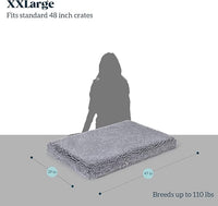 Stoutwool 4" Indestructible Dog Bed - Orthopedic Chew Proof Dog Crate Pad - Fluffy Kennel Mat for Aggressive Chewers - Ideal for Extra Large Breeds & Fits 48-Inch Crate - 47"x29", Charcoal