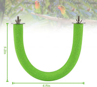 U-Shaped Large Parrot Perch, Quartz Bird Perch for Cage – Essentials for Birds - Small / Green - image 2