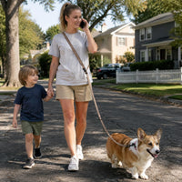 Kazazoo Hands-Free Dog Leash Adjustable Length 5-8 Ft - Brown / M - image 3