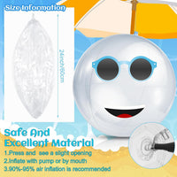 Zhanmai 6 pack of inflatable clear beach balls, 16 inch, for pool and party decorations - view 7