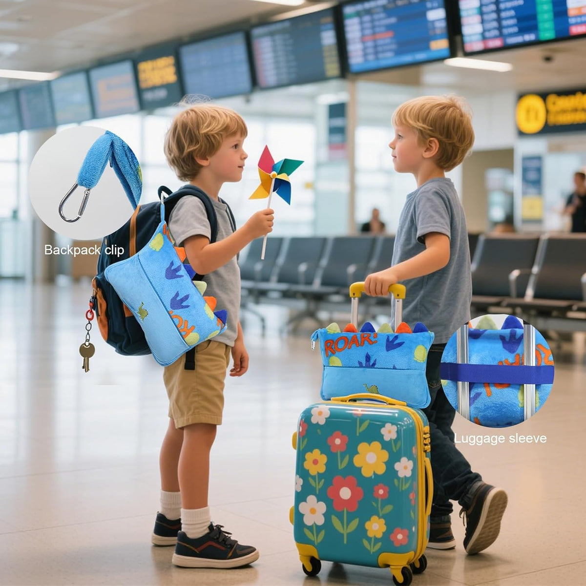 VigorSpring 3-in-1 kids travel pillow and blanket set, plush character pillow with hidden flannel bl - view 18