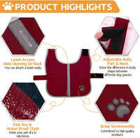 Queenmore Cold Weather Dog Coats Loft Reversible Winter Fleece Dog - XX-Large / Burgundy - image 2