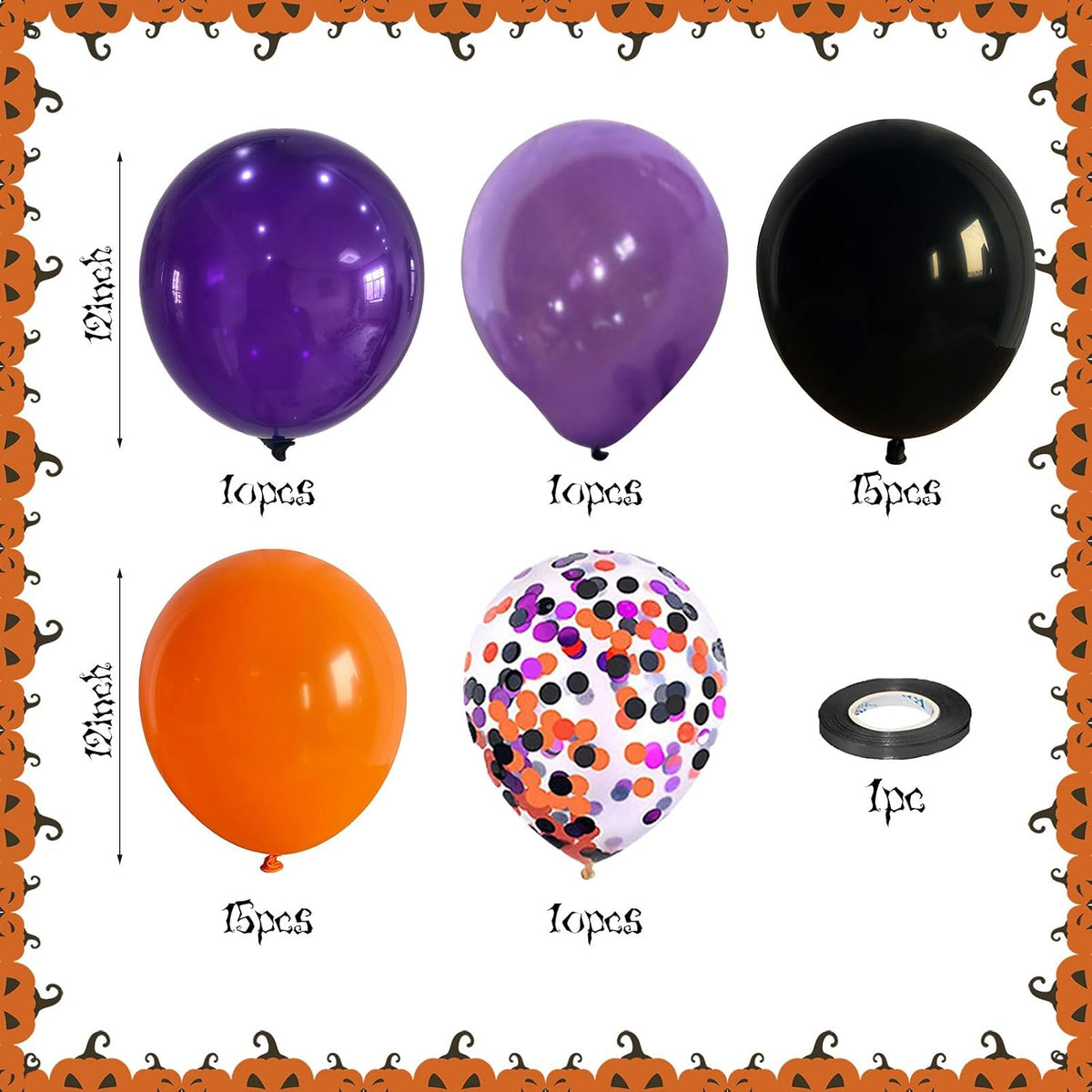 Sage Green Brown Balloons - Purple Black Orange - image 2