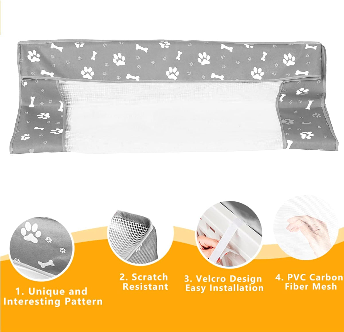 Dog Playpen Mesh Top Cover for 36" Inch Pet Playpen with 4 Panels - Gray - image 3