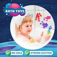 Bath Toys Kids Suction Toy: No Hole Bath Toy for Boys Girls – Fun for Kids & Family - Alien / 18 PCS - image 2